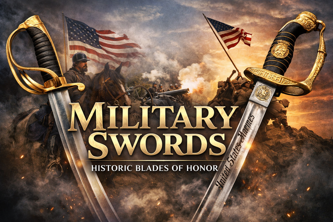 Military swords banner