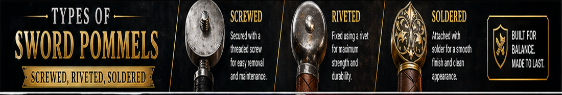 Types of Sword Pommels: Screwed, Riveted, Soldered (Complete Guide)