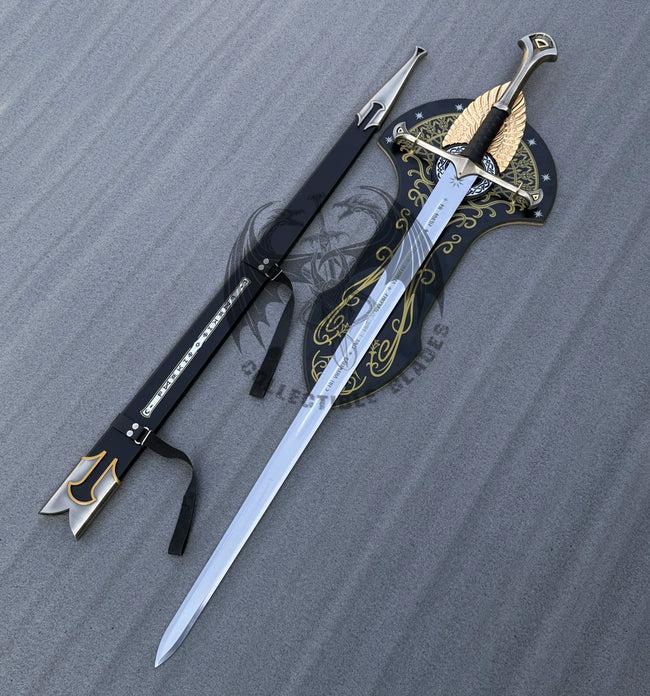 Museum Anduril Sword of Aragorn Strider – With Scabbard & Wall Mount Main Image