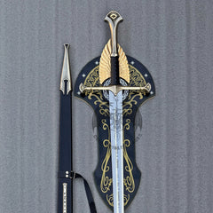 Museum Anduril Sword of Aragorn Strider – With Scabbard & Wall Mount