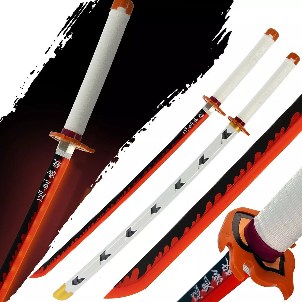 Demon Slayer Rengoku LED Sword Replica UK – Light Up Sword