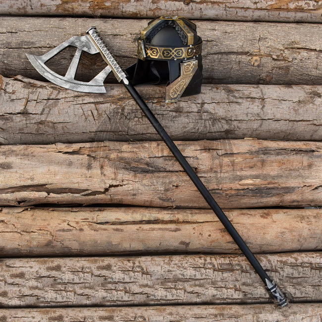 Walking Axe and Gimli Helmet Set from LOTR Hover Image