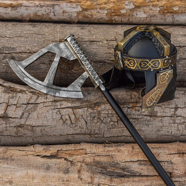 Walking Axe and Gimli Helmet Set from LOTR Main Image