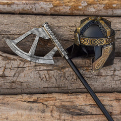 Walking Axe and Gimli Helmet Set from LOTR