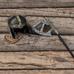 Walking Axe and Gimli Helmet Set from LOTR