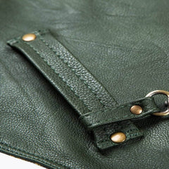 Gladiator Olive Green Blacksmith Apron | Bronze Hardware