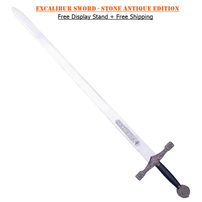 King Arthur Excalibur Sword in Stone – Antique Edition Hover Image