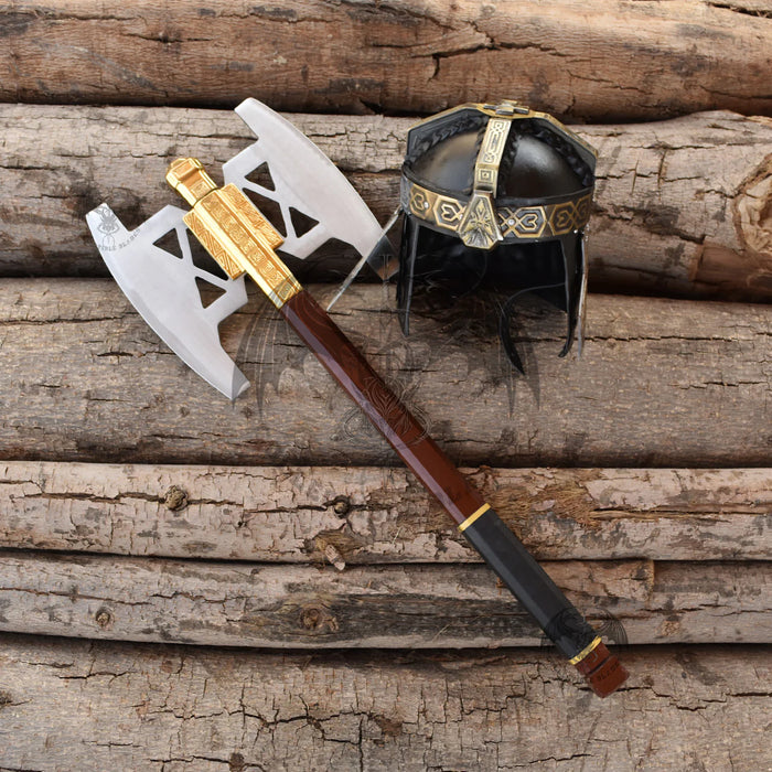 Gimli Battle Axe & Helmet Pair From LOTR