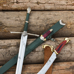 Set of Aragorn Strider Ranger Sword and Elven Knife