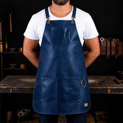 Waterproof Leather Bartender Apron with Pockets