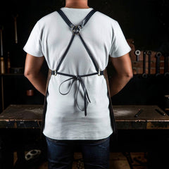 Waterproof Leather Bartender Apron with Pockets