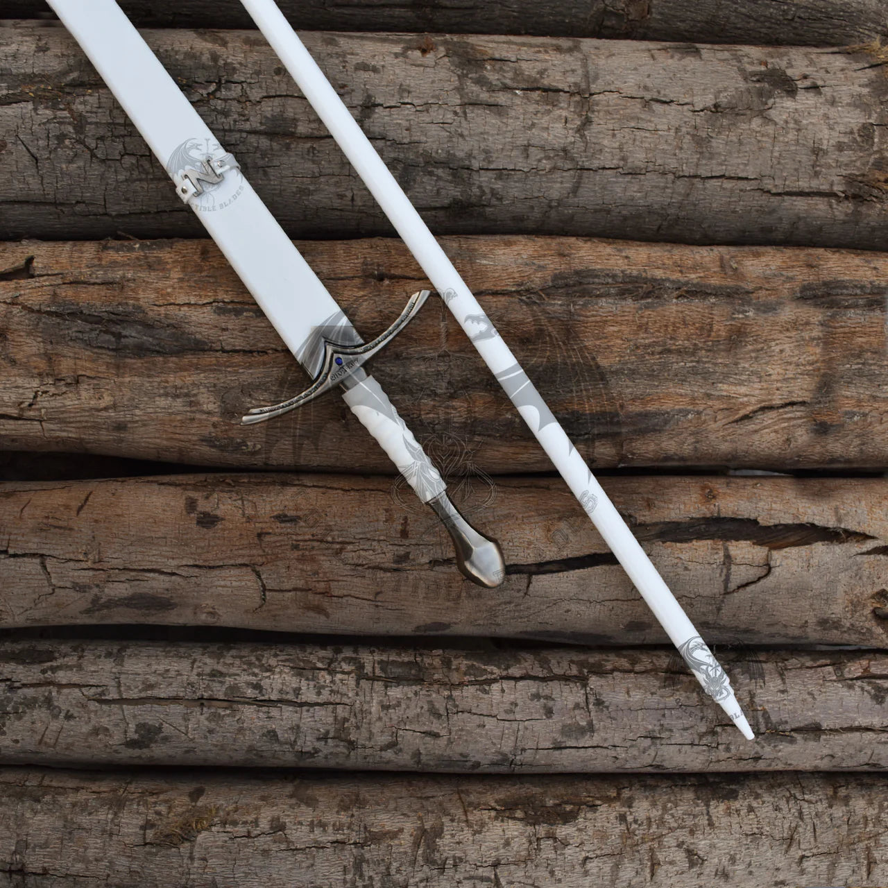 Gamdring Pair of Gandalf the White Staff & Glamdring Sword