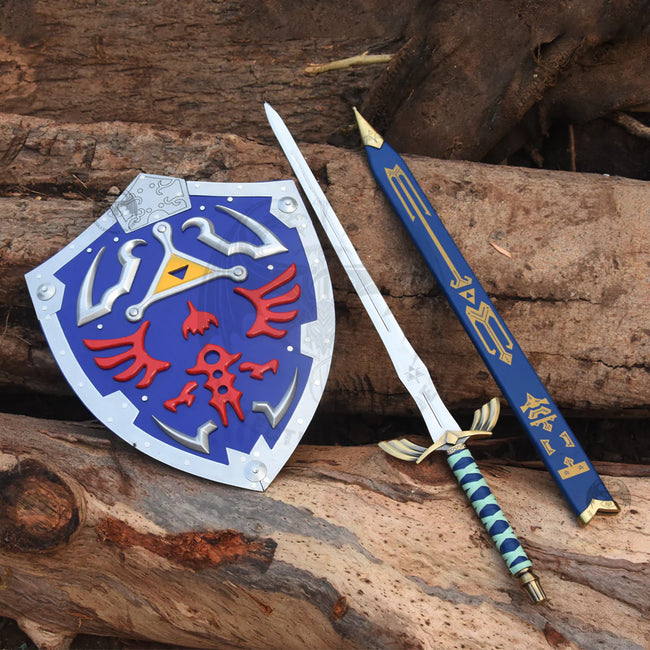 Link Master Shield And Ornate Prophecy Hero Sword Hover Image